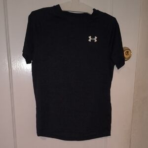 Under Armour | Kids Black Short Sleeve Tee